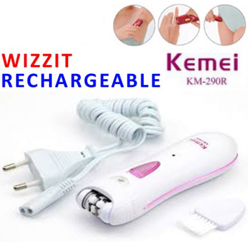 Kemei KM-290R Rechargeable Lady Epilator Shaver White