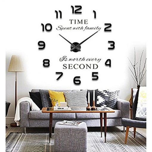 Time With Family 2mm DIY 3D 2mm Acrylic Wall Clock (42 X 42 Inches) - Image 2