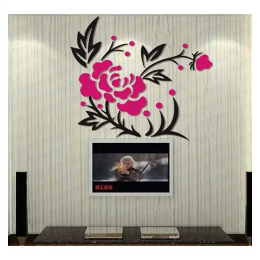 Flower Peony DIY 3D 2mm Acrylic Wall Art (48x48 Inches)