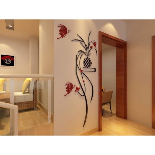 Mural Vase Diy 3D 2Mm Acrylic Wall Art (6 Feet)