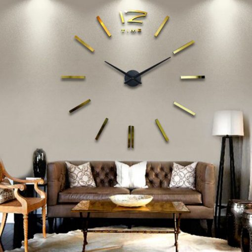 Modern 3D Mirror DIY 3D 2mm Acrylic Wall Clock (35*35 Inches) - Image 3