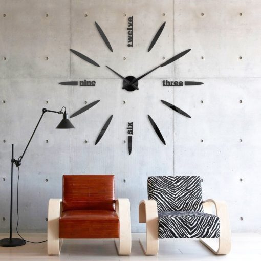 Bullets Shape DIY 3D 2mm Acrylic Wall Clock (32 Inches) - Image 2