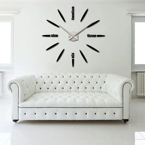 Bullets Shape DIY 3D 2mm Acrylic Wall Clock (32 Inches)