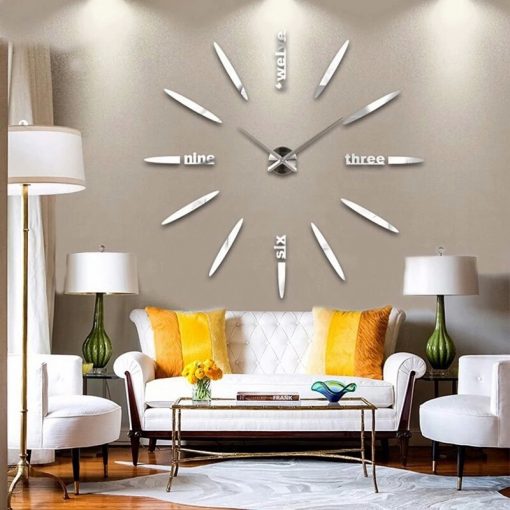 Bullets Shape DIY 3D 2mm Acrylic Wall Clock (32 Inches) - Image 4