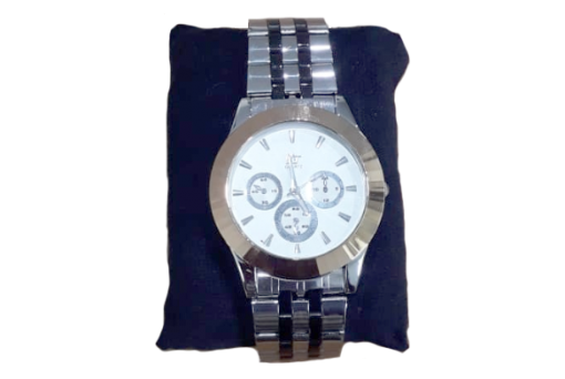 Silver Chronometer Stone Watch for men