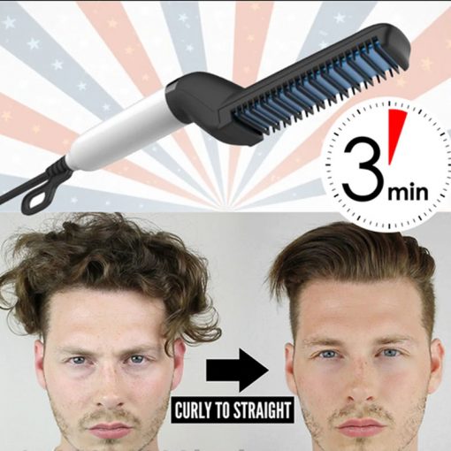 Hair & Beard Straightener Modelling Comb Ceramic-Iron Beard Comb - Image 6