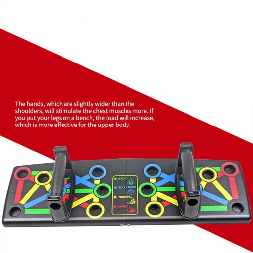 Foldable Push Up Board, 9 In 1 Multifunction Push-Up Rack For Home Workouts - Image 7