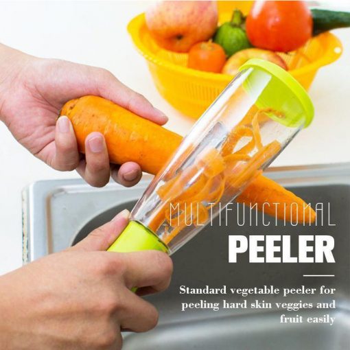 Smart Multi functional Vegetable/ Fruit Peeler With Trash For Kitchen