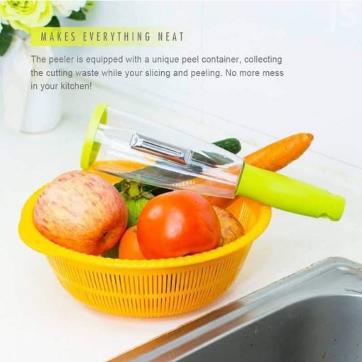 Smart Multi functional Vegetable/ Fruit Peeler With Trash For Kitchen - Image 4