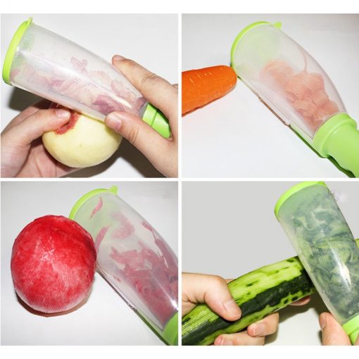 Smart Multi functional Vegetable/ Fruit Peeler With Trash For Kitchen - Image 2